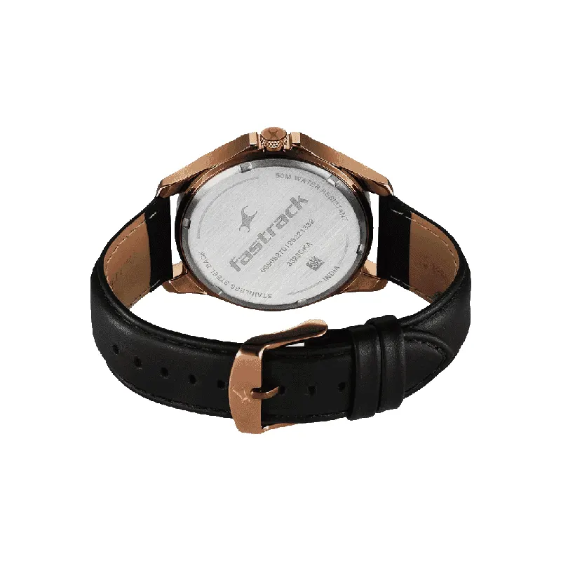 Fastrack Groove Date Dark Grey Dial Men's Watch- 3323QL02